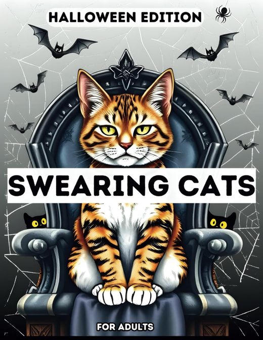 Swearing Cats: Halloween Coloring Book (for adults)