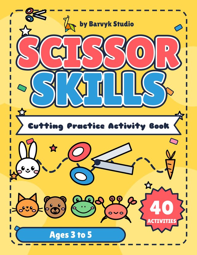 Scissor Skills: Cutting Practice Activity Book cover