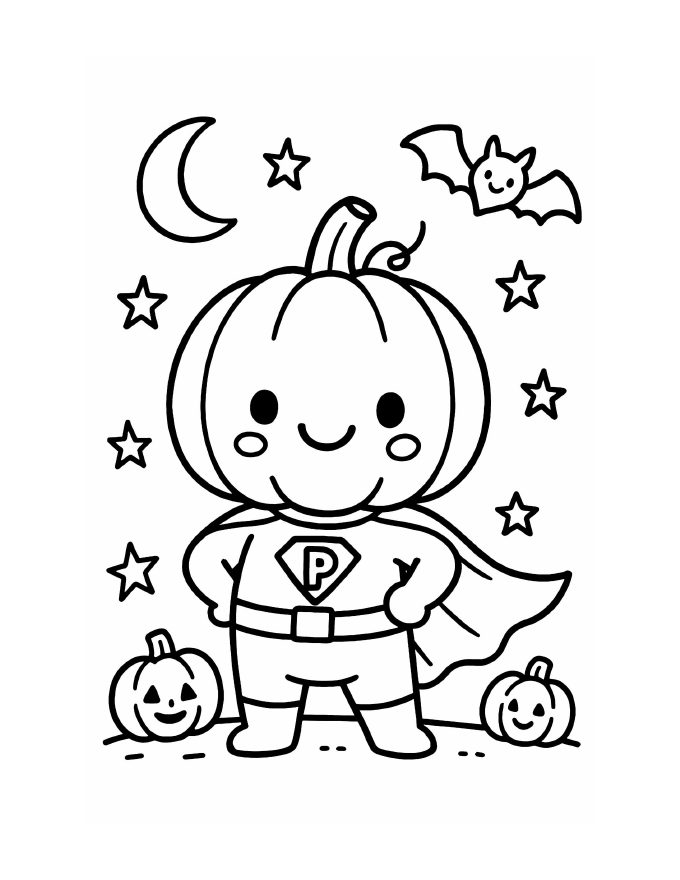 Free Pampush superhero coloring page