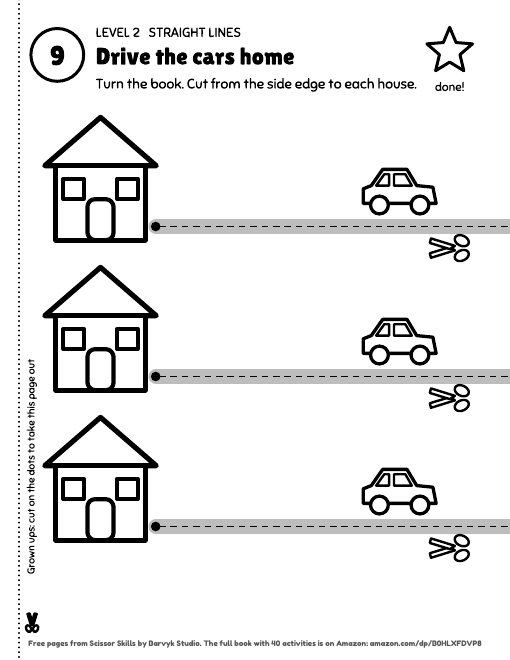 Free cutting page: drive the cars home