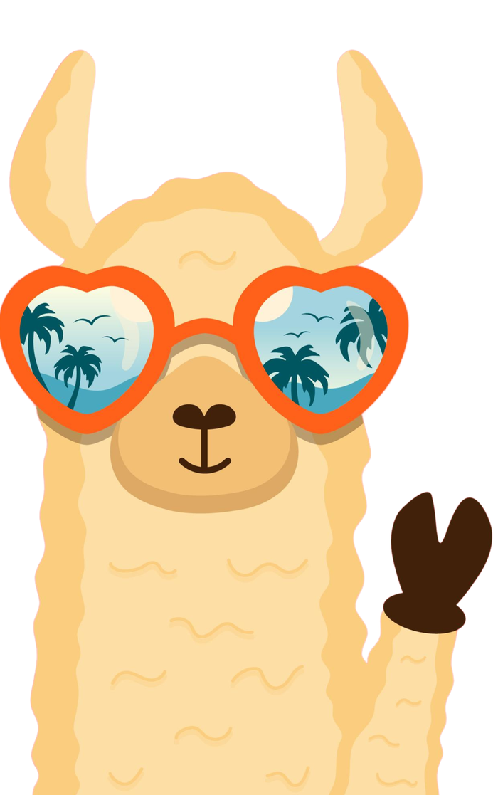 A llama in sunglasses